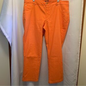 Iman Bright Orange Cropped Pants